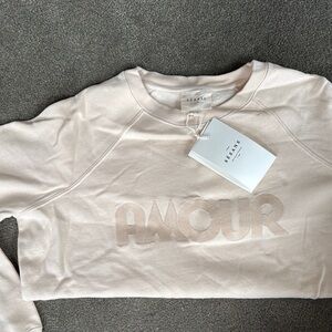 Sézane Cream 'Amour' Sweatshirt BNWT